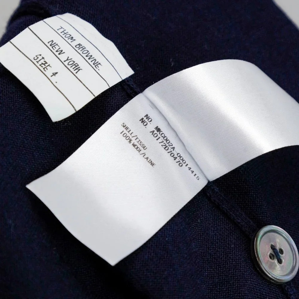 !!SOLD!! Thom Browne Navy Cardigan With Striped Sleeve - Picture 6 of 8